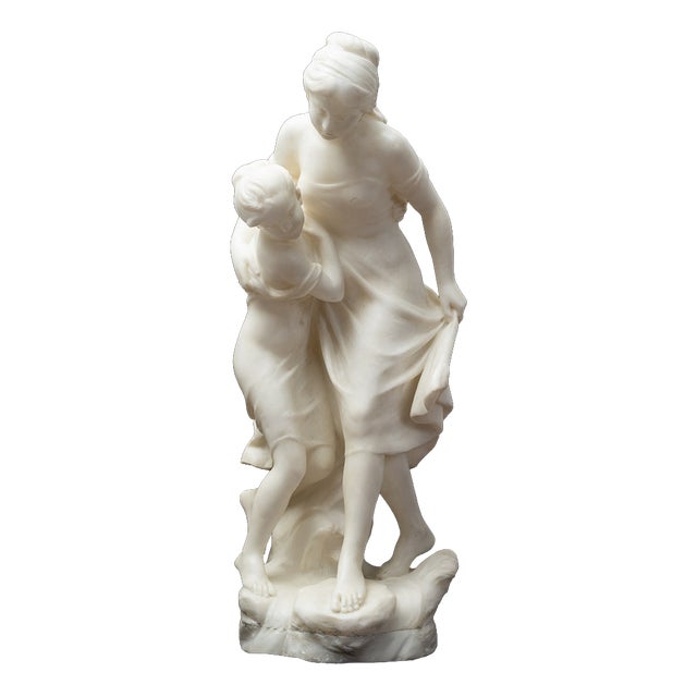 Antique 19th Century Napoleon III Alabaster Sculpture, France For Sale