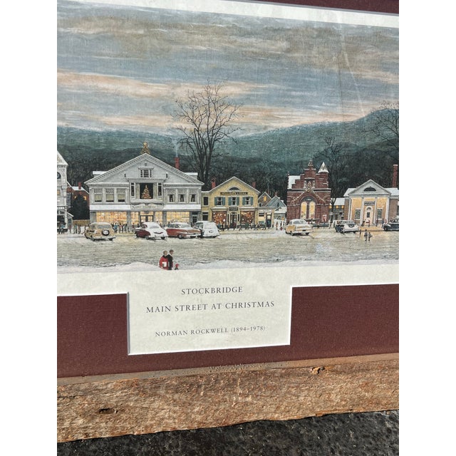 Stockbridge Main Street at Christmas Norman Rockwell print from 1967. It depicts the actual Main Street in Stockbridge,...