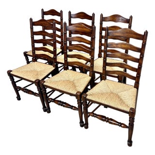 Set of 6 Theodore Alexander Castle Bromwich English Style Dining Room Chairs For Sale