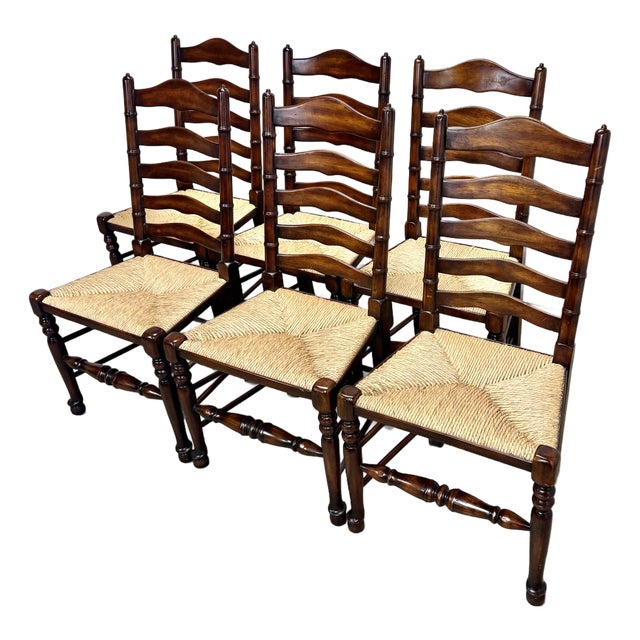 Set of 6 Theodore Alexander Castle Bromwich English Style Dining Room Chairs For Sale