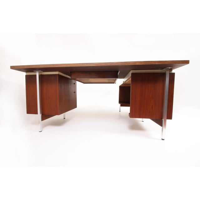 MidCentury Modern Walnut Corner Desk by Charles Deaton for Leopold
