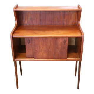 Danish Teak Cabinet with Sliding Doors, 1960s For Sale