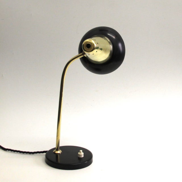 Mid-Century Modern Mid-Century Adjustable Brass Table Lamp attributed to Jacques Biny for Luminalité, 1950s For Sale - Image 3 of 14