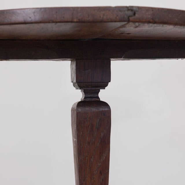 1940s French Wood Pedestal Side Table For Sale - Image 9 of 11