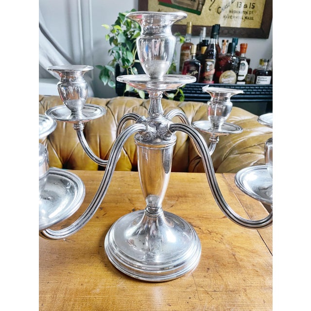 1950s 1958 Silver Candelabra From the Leamington Hotel in Minneapolis For Sale - Image 5 of 8