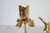Metal Vintage Brass Floral and Hummingbird Candle Holder For Sale - Image 7 of 8