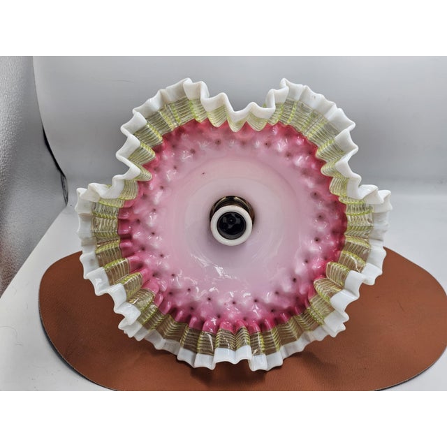 Metal Art Nouveau Brass Ceiling Lamp, 1890s For Sale - Image 7 of 8