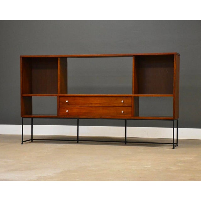 1960s Walnut Mid Century Modern Bookcase by Stanley Furniture For Sale - Image 5 of 10