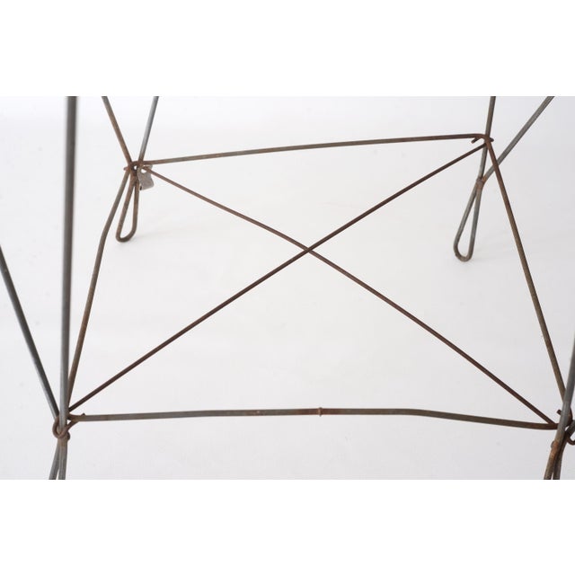 Vintage Collapsible Metal Wire Laundry Basket For Sale - Image 9 of 15