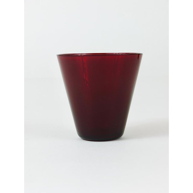 Glass Mid-Century Drinking Glasses by Kaj Franck for Nuutajarvi Nottsjo Finland, 1950s, Set of 4 For Sale - Image 7 of 14