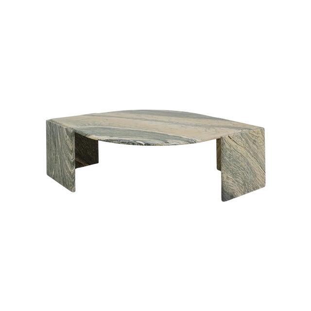 Mid 20th Century Eye-Shaped Marble Coffee Table For Sale - Image 4 of 10