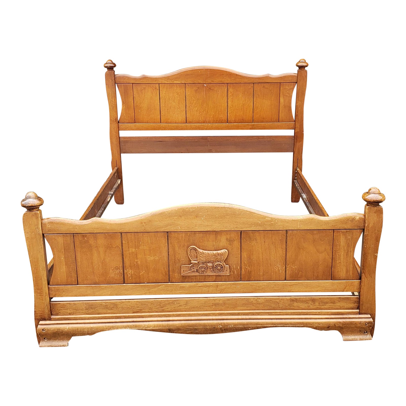 Vintage 1950s Rock Maple Virginia House Furniture Full Double Covered