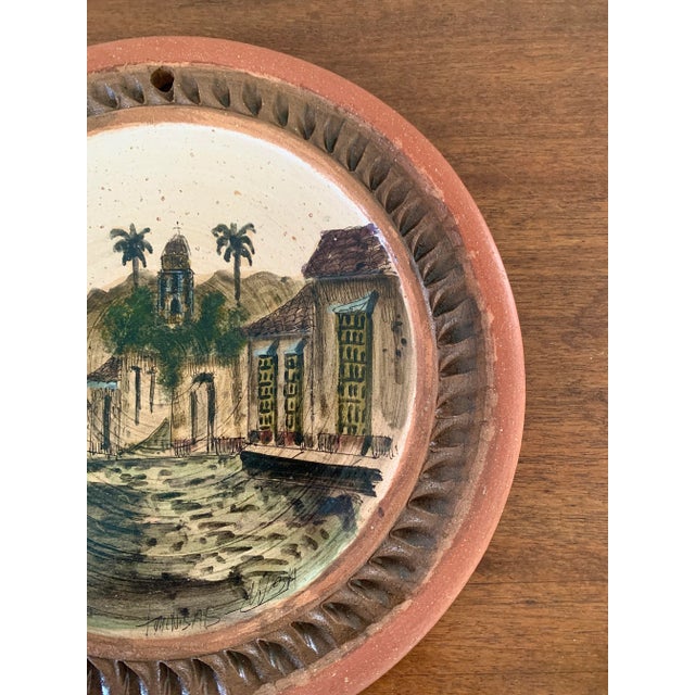 Mid 20th Century 20th Century Grand Tour Style Painted Terracotta Wall Plate For Sale - Image 5 of 7