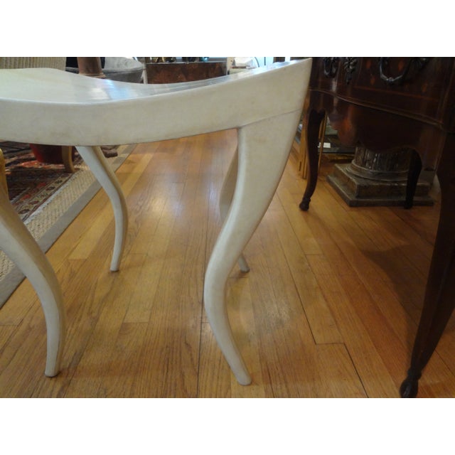 1990s French Modern Parchment Bench by R & Y Augousti For Sale - Image 5 of 12