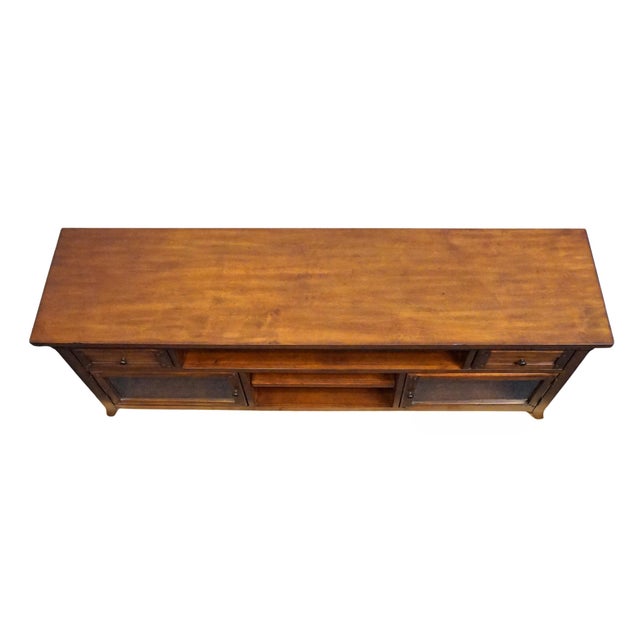 Legends Furniture Sierra Collection Cherry Southwestern Rustic Americana Style 76" Media Console Za-S1476 For Sale - Image 11 of 15