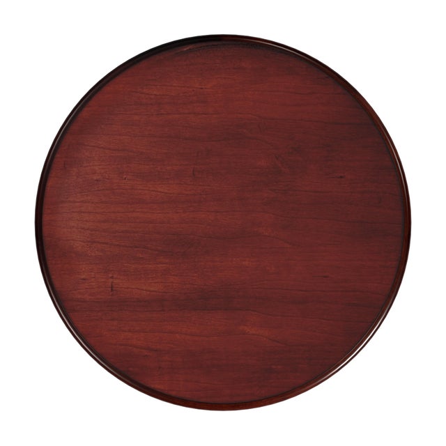 Jules 1 Drawer Round End Table, Cherry Brown For Sale In Chicago - Image 6 of 7