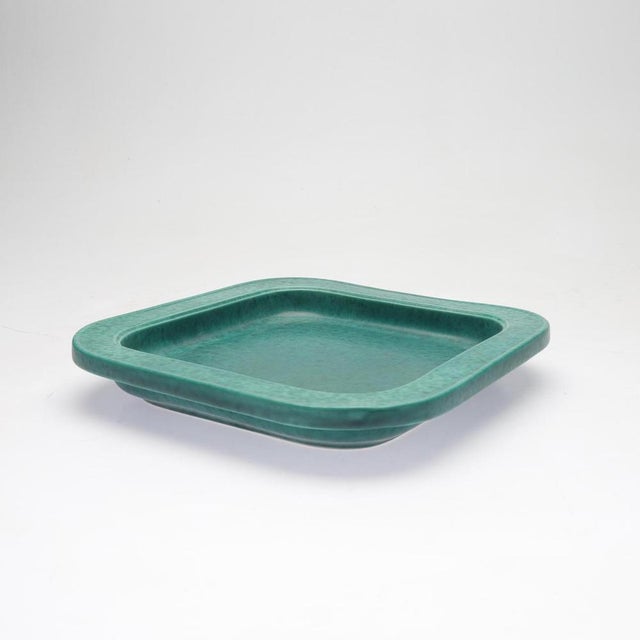 Gold Large Argenta Stoneware Dish by Wilhelm Kåge for Gustavsberg, Sweden, 1960s For Sale - Image 8 of 9