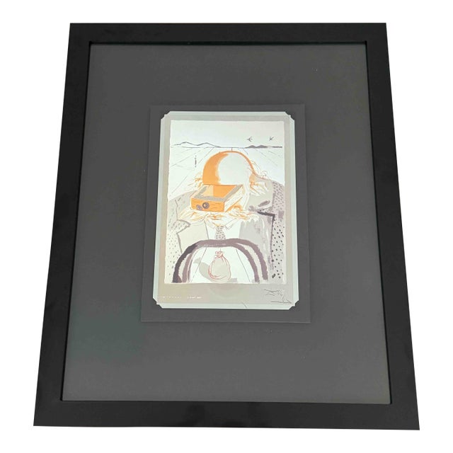 Salvador Dali Man's Profession the Banker .925 Silver Plate Custom Framed Tobo Arte For Sale