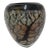 Rrobert Malone Modern Organic Earthy Crackle Glass Studio Art Paperweight Vase For Sale