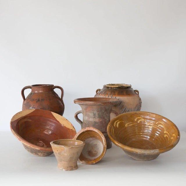 Antique Rustic Terracotta Storage Pots, 19th Century, Set of 7 For Sale - Image 9 of 9