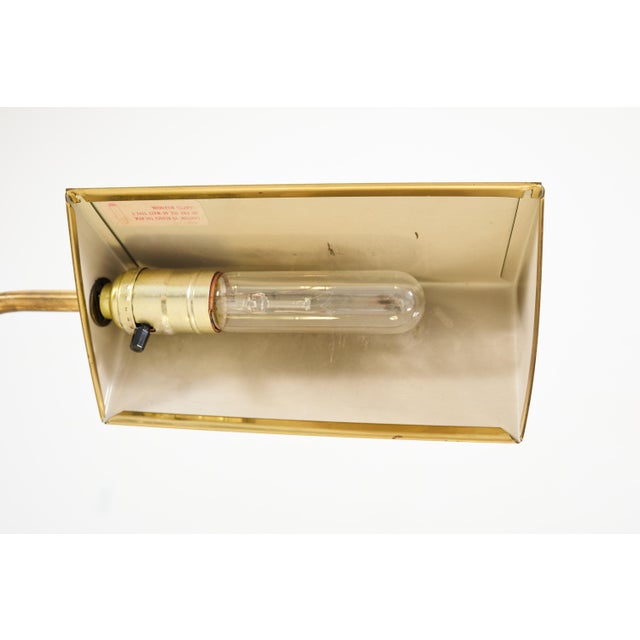 Brass Pair of Mid-Century Brass Adjustable Pharmacy Floor Lamps For Sale - Image 8 of 18