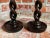 Pair Set Antique English Oak Open Barley Twist Candlesticks Candle Holder Brass For Sale - Image 10 of 12