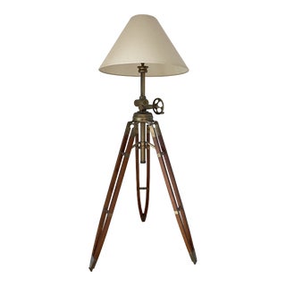 Restoration Hardware Marine Tripod Floor Lamp For Sale