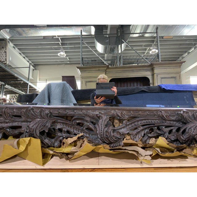 Vintage Monumental Rococò Style Rectangular Wall Mirror For Sale - Image 16 of 18