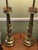 1960s Vintage MCM Stiffel Brass Torchiere Lamps With Diffuser Shades 38" - a Pair For Sale - Image 5 of 11
