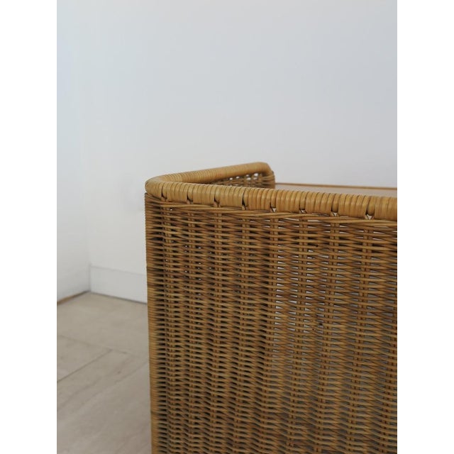 Italian Rattan Bedside Tables, 1950s, Set of 2 For Sale - Image 13 of 14