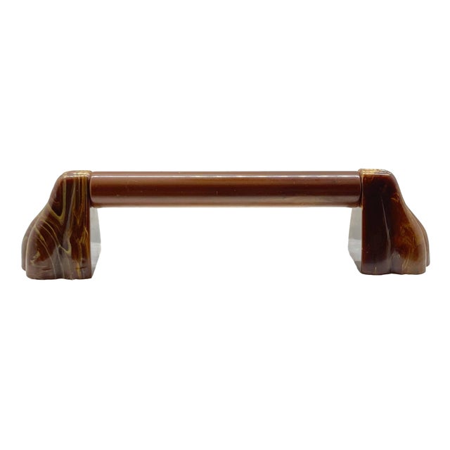 1940s Plastic Brown Marbled Cabinet Handle For Sale In Los Angeles - Image 6 of 6