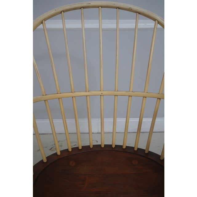 Set of 4 Vintage Painted Bow Back Windsor Armchairs For Sale - Image 14 of 18