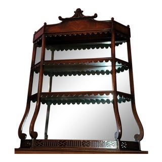 Vintage Chinoiserie Pagoda Top Wall Shelf For Sale