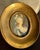 Italian Miniature Oval Gilded Wooden Framed Antique Signed Painting Portrait of Marie Antoinette or a Royal Lady For Sale - Image 12 of 15