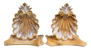 Pair of Vintage Shell Wall Shelves