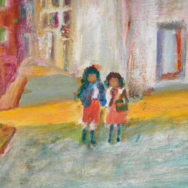 Trevi, Piazza Cortevecchia Ferrara, 2000s, Oil on Canvas For Sale - Image 3 of 7