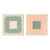 Pair of Sage Green, Pale Pink and Peach Abstract Art Prints | Set of 2, 24 X 24 Prints in Wood Frames For Sale