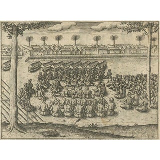Council of War in Bantam and Javanese Local Traders, 1614, Paper For Sale