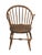 Brown Antique Continuous-Arm Windsor Spindle-Back Wooden Armchair For Sale - Image 8 of 18