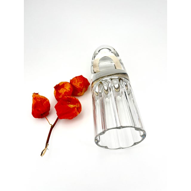 Vintage Crystal and 800 Silver Vase by Arch. Taddei Sestini, Italy, 1970s For Sale - Image 6 of 11