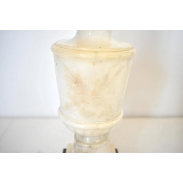 Antique 19th-Century White Marble Table Lamp For Sale - Image 10 of 12