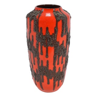 Oversize West German "Fat Lava" Vase For Sale