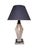 Art Deco style lamp, made of natural stone in beige and brown, with visible dense veining. The lamp is characterized by...