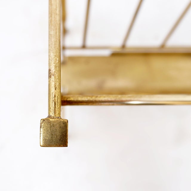 Maison Jansen Neoclassical Brass Magazine Rack from Maison Jansen, 1940 For Sale - Image 4 of 15