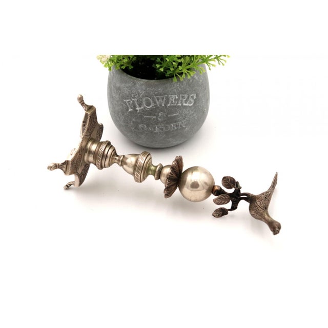 Silver Toothpick Holder with Bird For Sale - Image 5 of 7