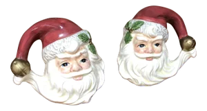1990s Fitz Floyd Santa Salt and Pepper Shakers - A Pair