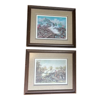 Pair of Civil War Framed Prints For Sale