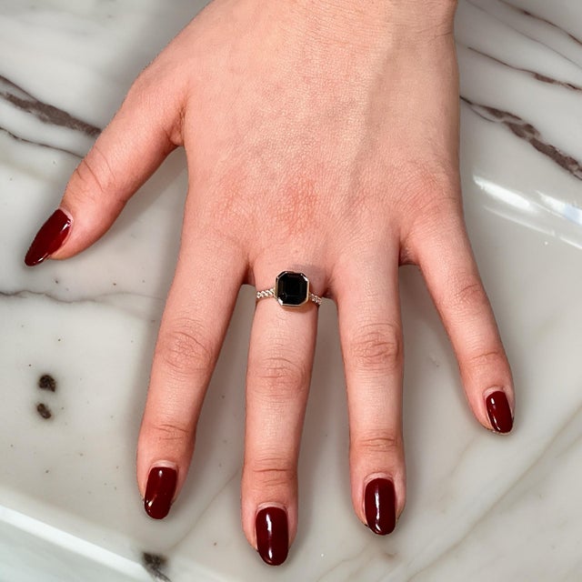 Natural Sapphire Diamond Ring 6.75 14k Yellow Gold 4.65 TCW Certified For Sale - Image 4 of 18