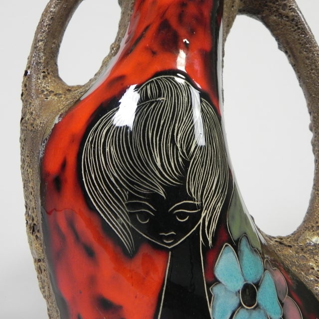 Vintage Fat Lava Vase from Vallauris, 1950s For Sale - Image 11 of 18