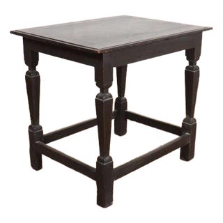 English Oak Side Table For Sale